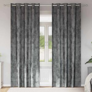 VidaXL Rideau avec des rideaux 2 pcs Gris 260 x 140 cm Velours