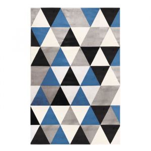 Image de Alecto TAO SCANDI Tapis de salon - 190 x 290 cm - Polypropylène - Bleu