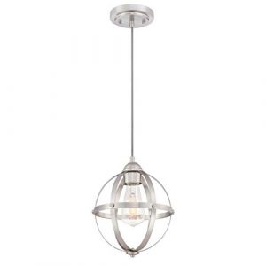 Westinghouse Lighting 63620 Luminaire Suspendu d'Intérieur à Une Lampe, Finition en Nickel Brossé