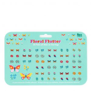 Boucles d'oreilles à coller floral flutter enfant Rex London (x30)