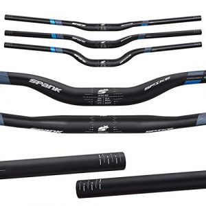 Spank Spike 800 Vibrocore, Rise 50mm, 31.8mm Cintre Adulte Unisexe, Noir/Bleu, 800mm