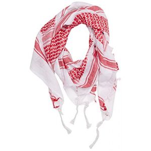 Mil-tec Echarpe shemagh camouflage TU - Blanc / Rouge