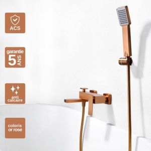 Imex Products - Mitigeur de Baignoire et Douche anti-calcaire Or Rose imex pisa BDP048-4ORC