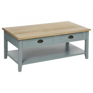 Image de Atmosphera Table Basse 4 Tiroirs "Damian" 110cm Gris