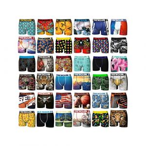 Freegun Pack Surprise Boxer Homme, Calecon Mod&egrave;le Al&eacute;atoire, Confortable et Agr&eacute;able (Lot de 5), Bleu, Blanc, Gris, Rouge, Taille XL