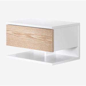 Table de chevet flottante avec tiroir Griviza SKLUM NATUREL 25 cm