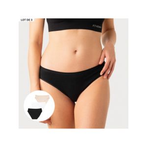Athena Lot de 3 slips Basic Ecopack - Couleur L, M, S, XL