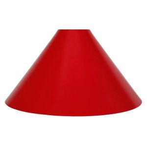 Tosel Abat-jour KARRI métal rouge D 24 x H 14 cm