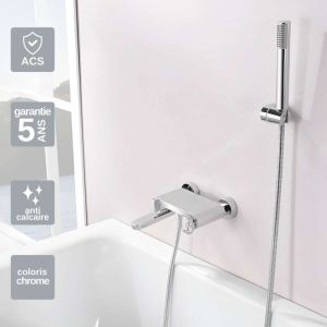 Imex Products - Mitigeur de Baignoire et Douche anti-calcaire Chrome imex olimpo BDC033-4