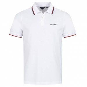 Ben Sherman Twin Tipped Hommes Polo 0076270N-BLANC