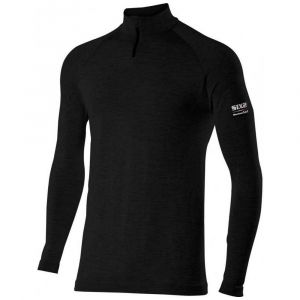 Sixs Maillot De Corps Manche Longue Ts13 Merinos S-M Wool Black