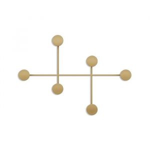 Calicosy Porte manteaux mural 6 patères en métal H60 cm - DAMA