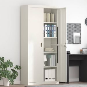VidaXL Armoire de rangement avec stockage 2 pcs Blanc 90 x 40 x 200 cm