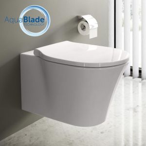 Ideal Standard Pack combiné WC suspendu à fond creux CONNECT AIR, AQUABLADE 360x540mm blanc avec fermeture amortie