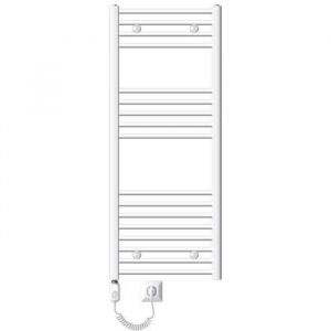 Ecd Germany Radiateur Porte Serviettes mural Radiateur Sèche-serviettes coudé 500 x 1200 mm blanc électrique 900W