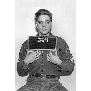 Close Up Elvis Presley Poster Mugshot Polizeifoto (61cm x 91,5cm)