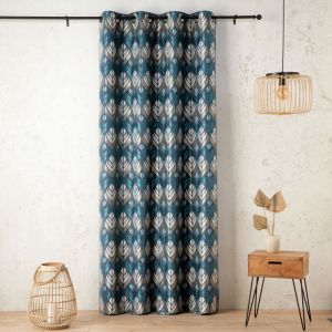 LINDER Rideau &agrave; ?illets 140x260cm JOSEPHINE-Bleu cobalt