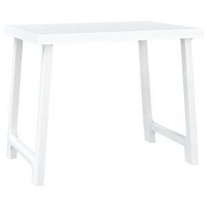 VidaXL Table de camping blanc 79x56x64 cm PP aspect de bois