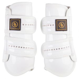 Guêtres pour cheval cuir verni avec strass BR Equitation Pro Max