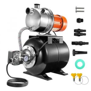 Pompe pour Puits Peu Profonds 1,6 HP-Duoku-1320 GPH-avec Réservoir Sous Pression 5 Gallons-Surpresseur d'irrigation Automatique