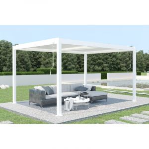 Pergola Bioclimatique SANTA 4x3m Aluminium Blanc