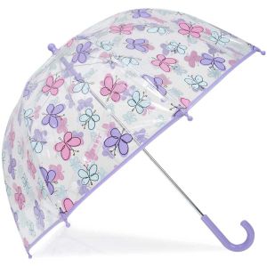 Isotoner Parapluies Parapluie Enfant transparent PVC/Papillons
