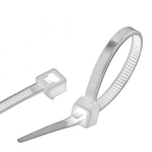 GARDENIX Lot de 100 serre-câbles pour plantes (3,6 mm x 100 mm, blanc), réutilisables, réglables