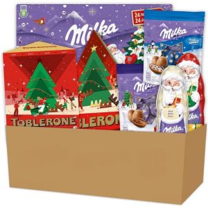 Milka Chocolat Noel Toblerone - 2 Pères Noël 2 Calendriers de lAvent 1 Minis Chocolat au Lait 2 Bonbons Oreo et Lait (1kg)