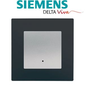 Siemens Va et Vient à Voyant Silver Delta Viva + Plaque Anthracite