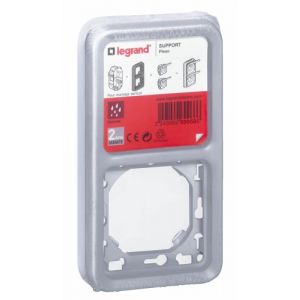 Image de Legrand Plaque support double vertical Plexo encastr&eacute; gris