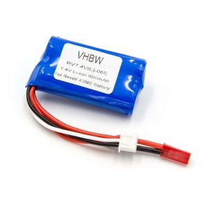 Vhbw Batterie Li-Ion 650mAh (7.4V) pour la construction de mod&egrave;les r&eacute;duits, drone Quadrofoner UFO Intruder comme Revell 43965