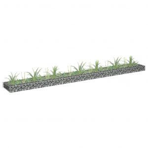 VidaXL Lit surélevé à gabion Acier galvanisé 270x30x10 cm