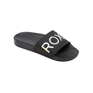 Roxy Sandales Slippy for Girls pour femme, noir, 32 EU