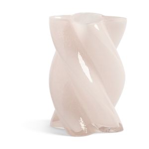 Vase en verre rose opaque 19,5 cm Marshmallow - &Klevering