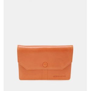 Arthur & Aston Pochette enveloppe en cuir Marron