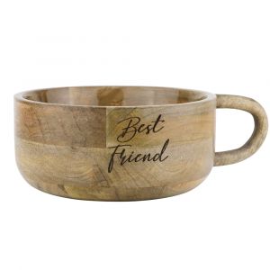 Gamelle en bois anti-dérapante pour chien Nobby Pet Cup Best Friend
