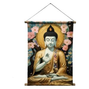 Signes Grimalt Toile décorative enroulable Bouddha - Décoration murale orientale pour la maison - Décoration murale inspirante et relaxante