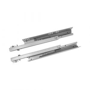 Amig - Jeu de 2 glissières coulissantes Mod.40 en acier zingué pour tiroirs de meubles, commodes ou armoires | Extraction partielle avec fermeture automatique | Résistance de charge : 25 kg/paire |