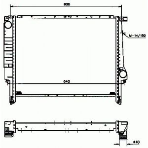 NRF Radiateur 58117 Radiateur De Refroidissement,Radiateur, refroidissement du moteur BMW,3 E36,3 Coup&eacute; E36,Z3 E36,3 Descapotable E36,3 Touring E36