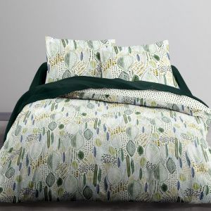 Today Parure de lit - Housse de couette réversible 100% Coton 57 fils Victo : Taille - 220 x 240 cm
