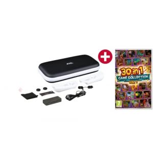Konix Mythics Pack d'accessoires gaming Starter Kit Nintendo Switch - Housse - Verre trempé - Boîter jeux - Écouteurs - 2 appuie-pouces + Jeu 30 in 1 game collection