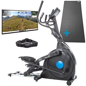 Skandika Vélo elliptique CardioCross Carbon Champ connecté et Pliable - Inertie 24,5 kg