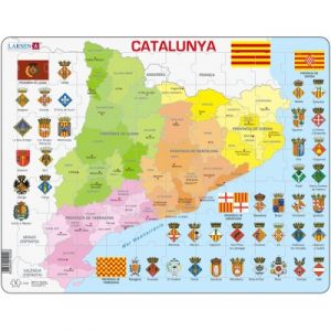 Larsen Puzzle Cadre - Carte de la Catalogne (en Catalan)