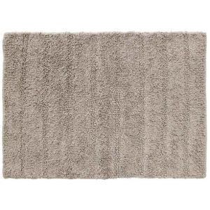 Image de Homemaison Tapis de Bain en Coton Uni Taupe 50 x 70 cm