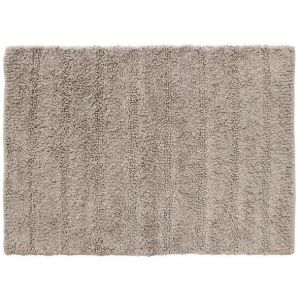 Image de Homemaison Tapis de Bain en Coton Uni Taupe 50 x 70 cm