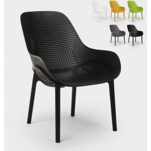 Ahd Amazing Home Design Chaises design Majestic pour cuisine et bar en polypropyl&egrave;ne, Couleur: Noir