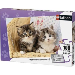 Image de Nathan Puzzle 100 Pieces 2 Chatons - Enfant - Collection Animaux