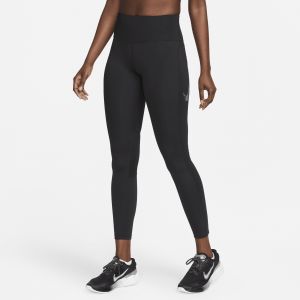 Nike Legging 7/8 taille mi-haute avec motifs et poches Fast pour femme - Noir - Taille L - Female