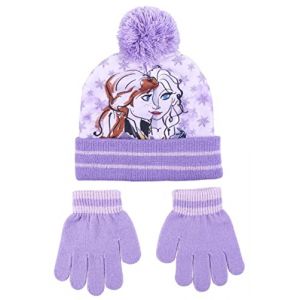 CERD&Aacute; LIFE'S LITTLE MOMENTS 2 Pi&egrave;ces de La Reine des Neiges II-Ensemble Bonnet et Gants d'hiver pour Fille de Couleur Violet, Taille Unique