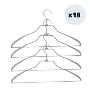 MSV Lot de 18 cintres en Acier plastifié antiglisse